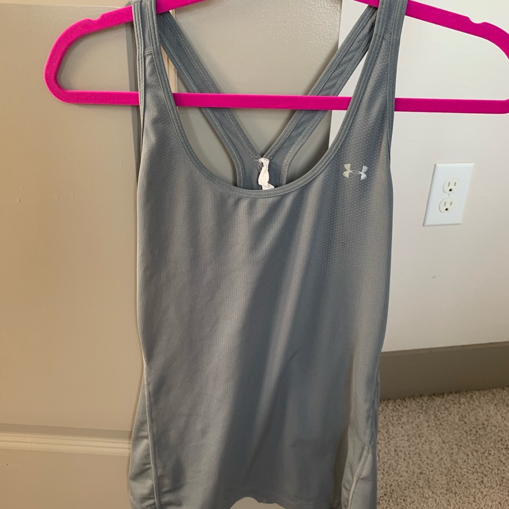 Grey Underarmour tank top, size small